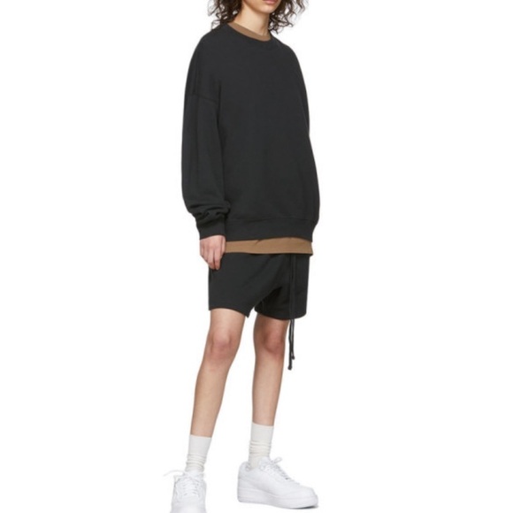 Essentials Fear of God Sweatshorts Black XL FW19 100% Cotton Men's Shorts Casual - Picture 5 of 11